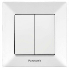 PANASONIC Вимикач Arkedia Slim двоклавішний білий