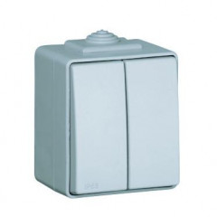 EFAPEL Waterproof 48 Вимикач двухклавішний зовн. 16А/250В гермет. сірий 48061CCZ