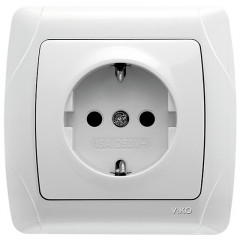 VIKO CARMEN Розетка з зазем.конт. 16А біл. 561008
