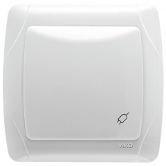 VIKO CARMEN Розетка з зазем.конт.з кришк. 5610/16А біл. 561012