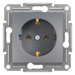 SCHNEIDER ASFORA Розетка з контакт з/заземл. сталь EPH2900162
