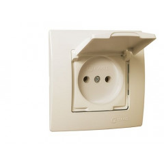 MAKEL Lilium Nat Kare Розетка зазем. крем IP44