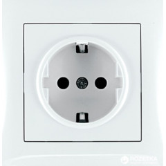 ERSTE Розетка з заземленням PRESTIGE біла 9206-42 W