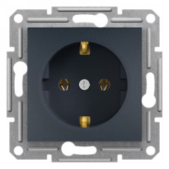 SCHNEIDER ASFORA Розетка з контакт з/заземл. Антрацит EPH2900171