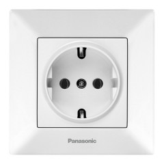 PANASONIC Розетка Arkedia Slim із заземленням біла