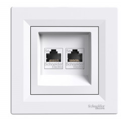 SCHNEIDER ASFORA Розетка комп. подв. RJ45 кат.5е UTP біла