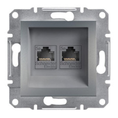 SCHNEIDER ASFORA Розетка комп. подв. сталь EPH4400162