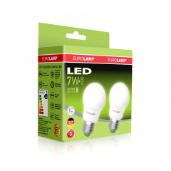 EUROLAMP Промо-набір LED A50 7W E27 3000K акція 1+1