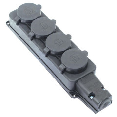 BEMIS Розетка четверна каучук IP54 (6) BK1-1402-3614 1х16 А