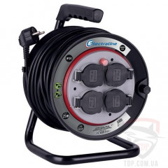 ELECTRALINE Подовжувач на котушці 4роз. 30м 3х1 IP-44