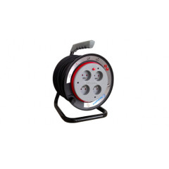 ELECTRALINE Подовжувач побутовий на котушці 4роз. ПВС 3х0.75/15м Будмен
