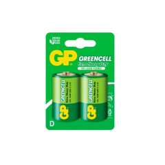 GP Батарейка GREENCELL 1.5V сольова 13G-U2 R20 D