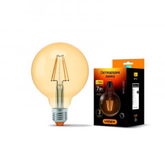 VIDEX Лампа Filament LED G95FAD 7W E27 2200K 220V