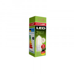 EUROLAMP Лампа LED капсульна пластик 2W G4 3000K 220V (1000)
