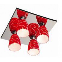 LUMINARTE Люстра TOSCANA 100/4 4хЕ14 RED