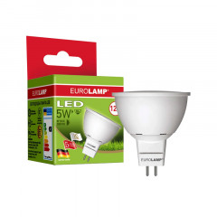 EUROLAMP Лампа LED (ЕКО серія) MR16 5W GU5.3 3000K 12V (50)