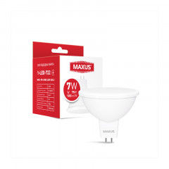 MAXUS Лампа світлодіодна MR16 7W 4100K 220V GU5.3