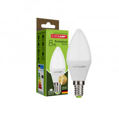 EUROLAMP Лампа LED ЕКО серія CL 8W E14 3000K (50)
