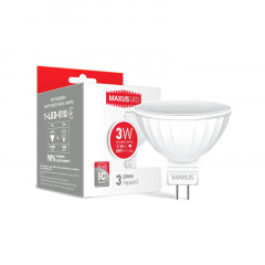MAXUS Лампа світлодіодна MR16 3W 4100K 220V GU5.3