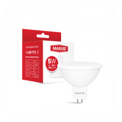 MAXUS Лампа світлодіодна MR16 5W 4100K 220V GU5.3