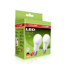 EUROLAMP Промо-набір LED Лампа 10W E27 4000K акція 1+1