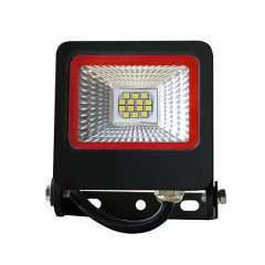 EUROELECTRIC Прожектор чорний з радіатором LED SMD NEW 10W 6500K