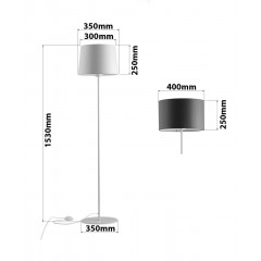 N&B LIGHT Торшер 1л чорний глянець 10230