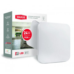 MAXUS Світильник світлодіодний LCL 24W 4100K (квадрат)