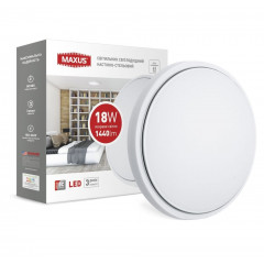 MAXUS Світильник настінно-стельовий LCL C-03 18W 4100K