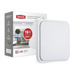 MAXUS Світильник настінно-стельовий LCL S-03 18W 4100K
