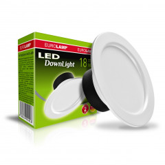 EUROLAMP Світильник круглий врізний Downlight серія "Е" 18W 4000K (40)