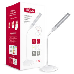 MAXUS Лампа настільна трансформер DKL 8W 3000-5700K WH Transformer біла