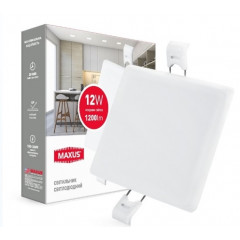 MAXUS Світильник світлодіодний SP edge 12W 4100К (квадрат)