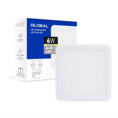 GLOBAL Світильник світлодіодний SP adjustable 6W 3000K (square)