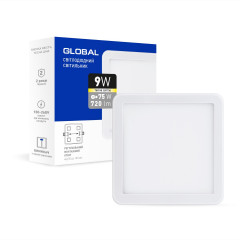 GLOBAL Світильник світлодіодний SP adjustable 9W 3000K (square)