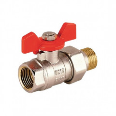 KALDE Кран кульовий CLASSIC метал. 1/2"з американкою (метелик)