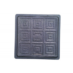 МПЛАСТ Люк Квадрат чорний 300х300
