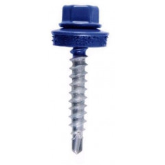 ЕВРОРЕЗ Саморіз кровельний по дереву 4.8*35 RAL 5005 (250шт)