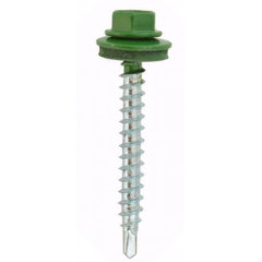 КОРОНА Саморіз покрівельн. 4.8*35 RAL 6005 250шт