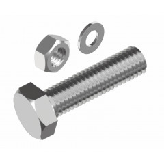 METALVIS Болт 6гр/гл+гайка шайба М8 цб 8шт бліс. 8x35мм