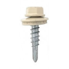 ТЕРЕМОК Гвинт покрів.метал з шестигр.гол.+EPDM 4.8х19 RAL 1015
