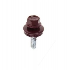 ТЕРЕМОК Гвинт покрів.метал з шестигр.гол.+EPDM 4.8х19 RAL 3005