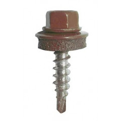 VOLTEO Гвинт покрів.метал з шестигр.гол.+EPDM 4.8х19 RAL 8004 100шт/уп