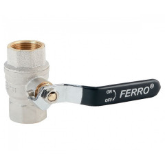FERRO Кран кульовий зі стальною ручкою 1"