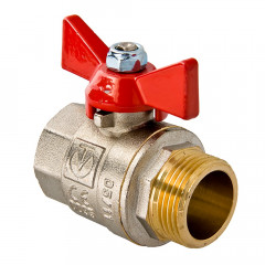 FERRO Кран кульовий з метеликом 1/2" нарізно-врізний STANDARD