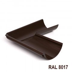 VITAN Євро поворот жолоба глиб. зовн. корич. RAL8017