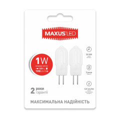 MAXUS Лампа світлодіодна G4 1W 4100K 12V AC/DC