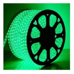 LED LIGHT Стрічка світлодіодна "220V" 48Led/м 2835 12-G 48G2835-220V-6W/м IP65 6мм зелена Будмен