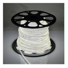 LED LIGHT Стрічка світлодіодна "220V" 48Led/м 2835 12-W 48W2835-220V-6W/м IP65 6мм білий холодний