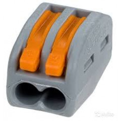 LUMANO Клемник з'єднув. самоз. 2 вх PREMIUM (0.08-4мм/32А) проз.тип WAGO LU-222 (СМК-612)